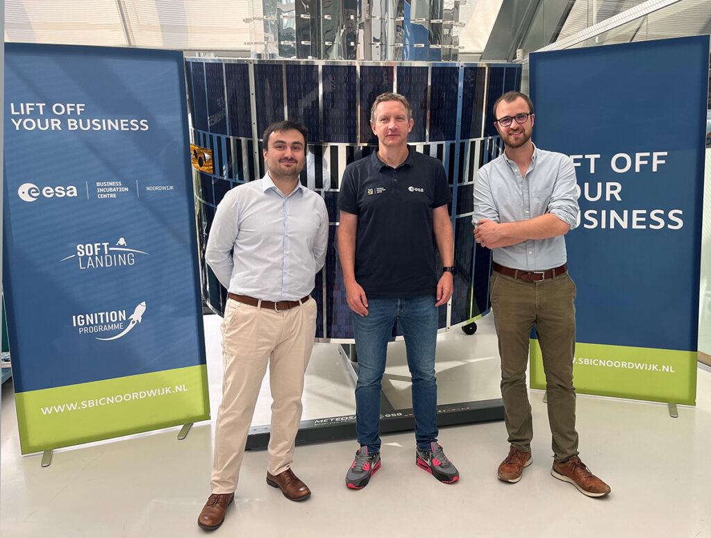 Matteo Manieri and Alexandre de Geradon welcomed by SBIC COO Martijn Leinweber
