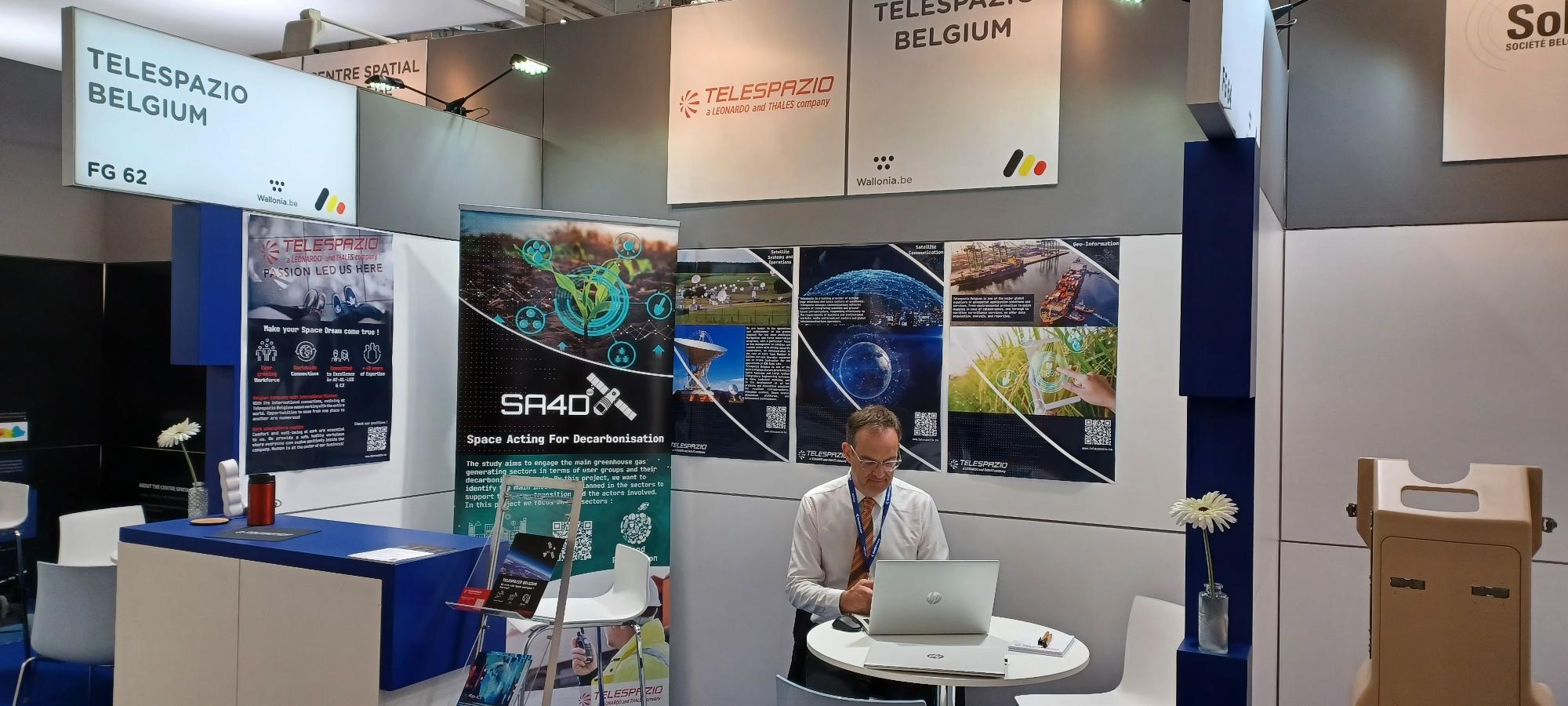 Telespazio belgium's stand at le Bourget 2023